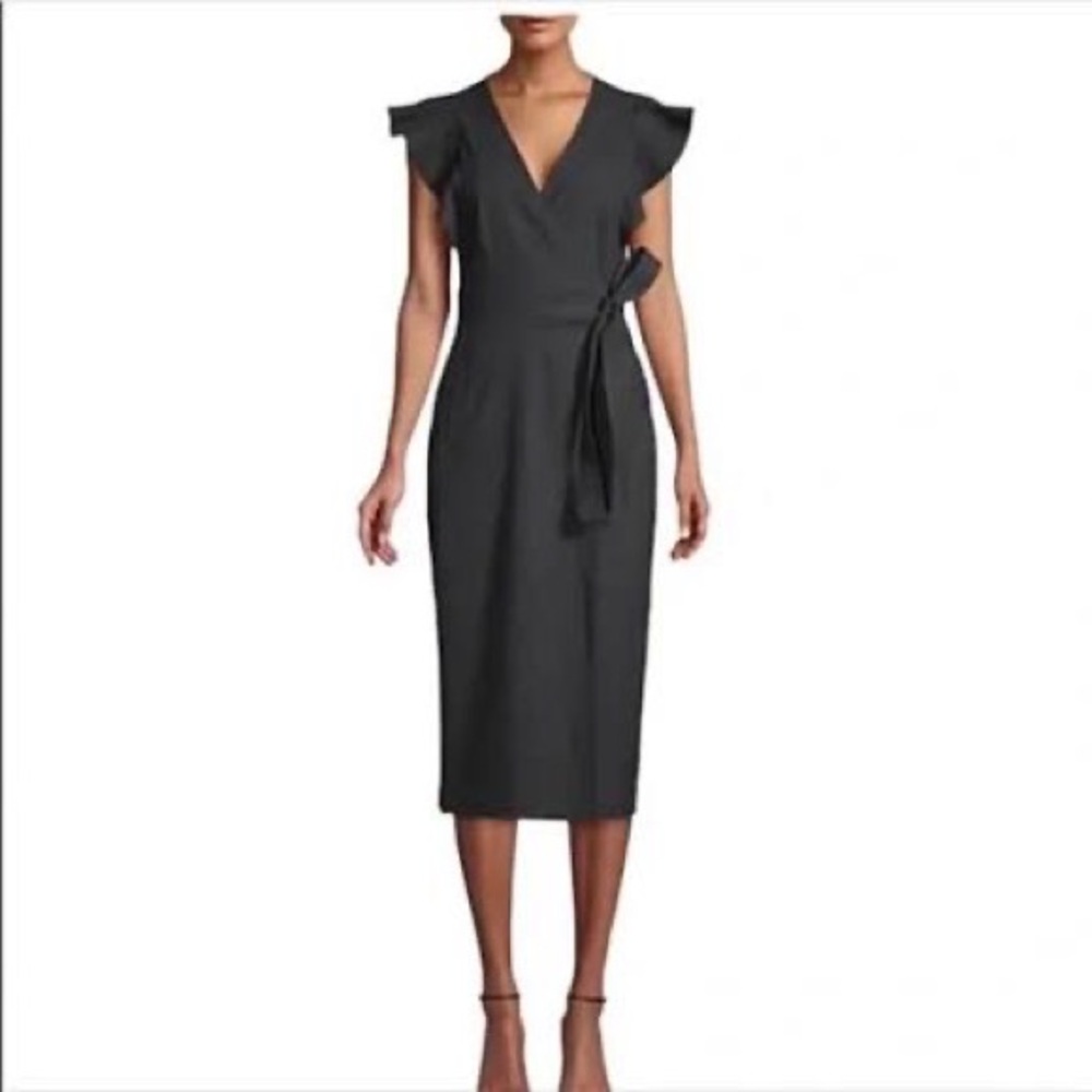 ALC Walker Black Sleeveless Wrap Maxi Dress